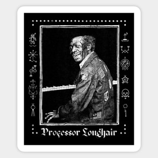 Professor Longhair † Retro New Orleans Jazz Fan Design Sticker